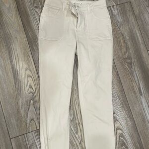 Slim straight crop pants